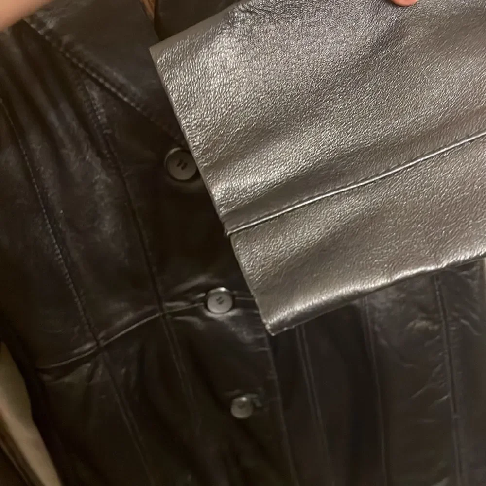 Leather Structured Jacket - Picture 5 of 14